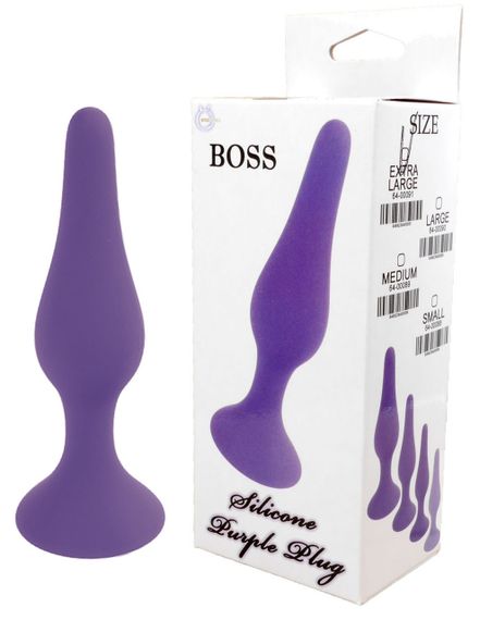 Анальний плаг Silicone Plug Purple - Large, BS6400090 Sex Aura