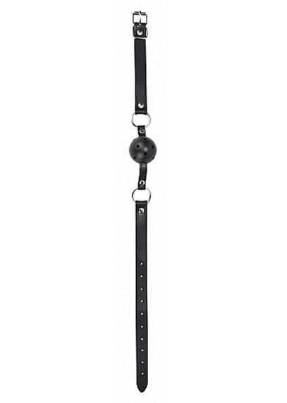 Кляп - Ouch! Ball Gag With Leather Straps Black Sex Aura | Зображення 2
