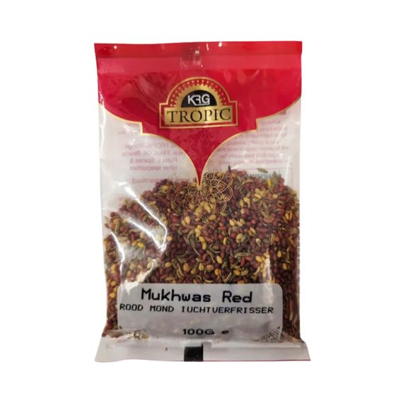 Суміш насіння для освіження подиху Червоний мукхвас  Red Mukhwas 100г KRG 8717853167508