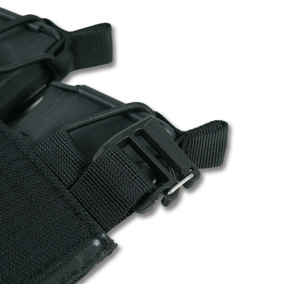 Съемная передняя панель к плитоноске с подсумками под 3 магазина черный мультикам | Зображення 5