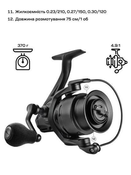 Котушка Brain Scout SE-S 4000S 8+1BB Silver | Зображення 8