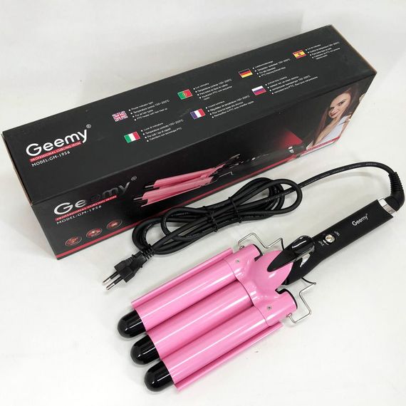 Міні плойка гофре GEMEI GM-1956-25 потрійна, Прилад для завивки волосся, ZG-432 Автоматична плойка | Зображення 6