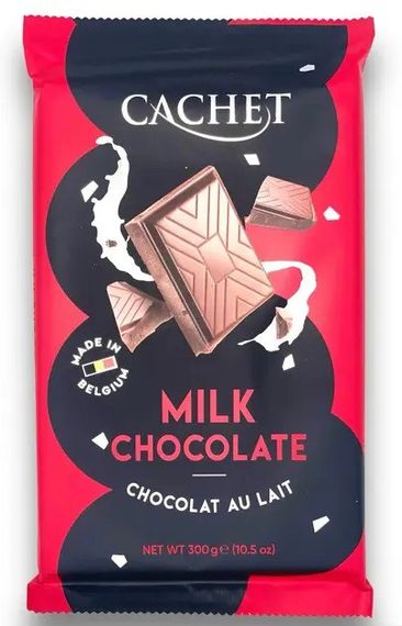 Бельгійський молочний шоколад преміум класу Сachet Milk Chocolate, 300 г