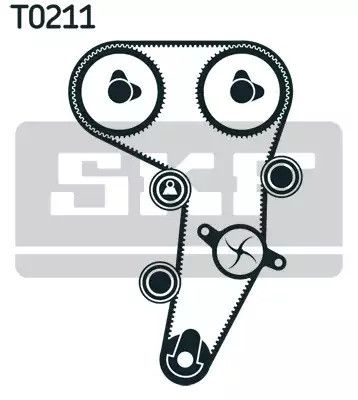 Помпа + комплект ременя ГРМ SKODA SUPERB, SEAT ALTEA, SKF (VKMC012591) | Зображення 1