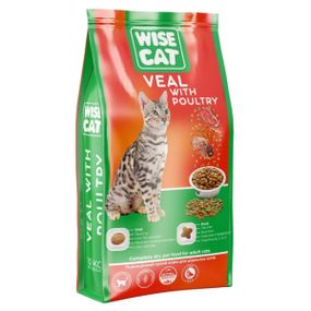 Wise Cat Veal with poultry Сухий корм для котів Телятина з птицею , упаковка 400г