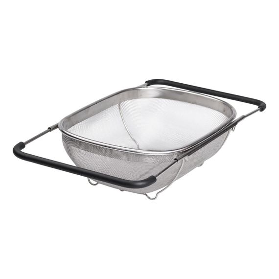 Друшляк сито на раковину для миття овочів та фруктів 36х25х10.5 см з нержавіючої сталі HP-19-18-L | Зображення 1