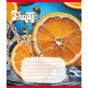 Тетрадь ученическая "Фрукты" 012-500028K-1 в клетку, 12 листов (959050)