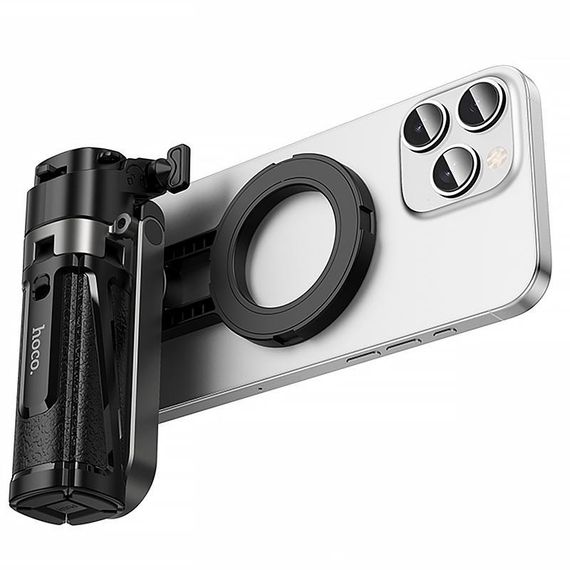 Монопод для селфи Hoco K27 Pro Magnetic Clamp 2in1 Black | Зображення 2