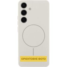 Чехол Silicone Cover Lakshmi Full Camera (AA) with MagFit для Samsung Galaxy S25 Edge Белый / White