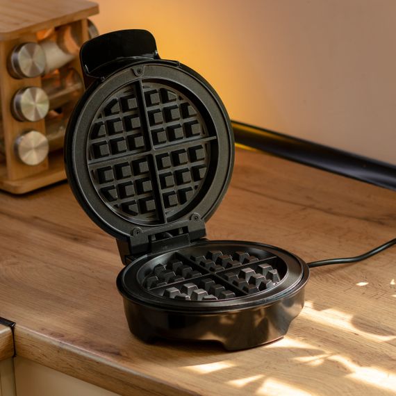 Вафельниця для бельгійських вафель з антипригарним покриттям і LED-індикатором 1000 Вт кругла Sokany SK-519 | Зображення 6