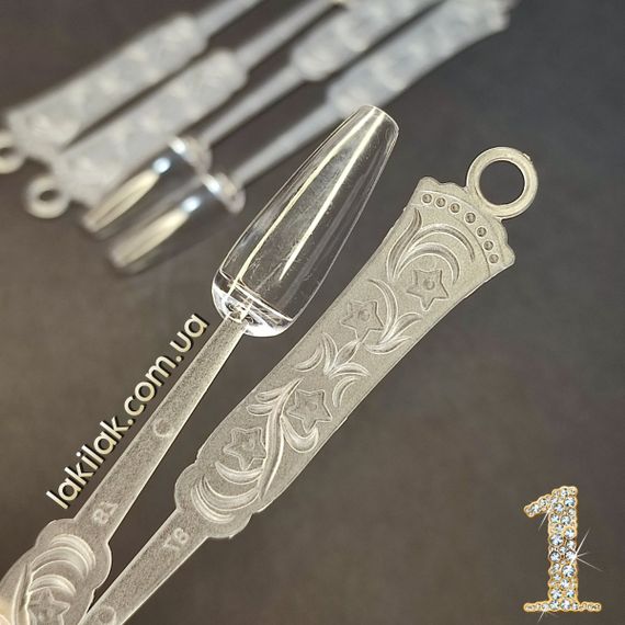 Фигурные типсы №1 на кольце (25шт) прозрачные