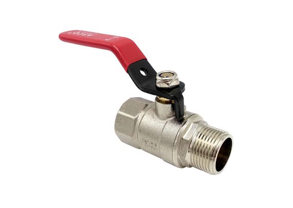 Кран кульовий Nickel PRO PN40 3/4"ЗВ червона ручка ASCO 1/20