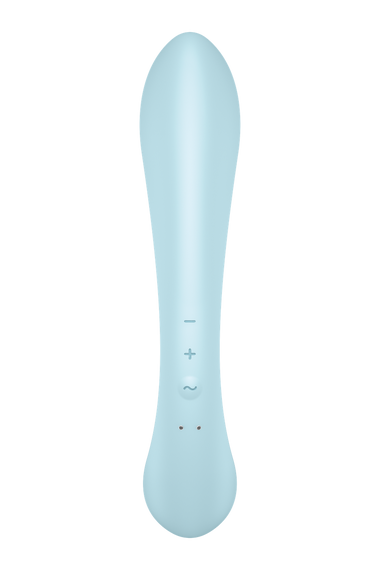 Вибратор кролик Satisfyer Triple Oh с тремя моторами, голубой Sex Aura | Зображення 3