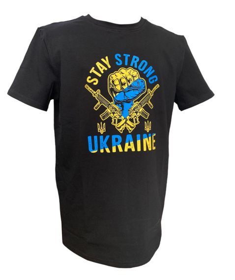 Футболка 4Profi с принтом "Stay Strong Ukraine  черная размер M