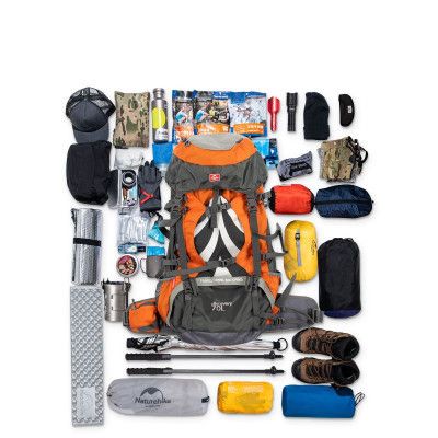 Рюкзак туристичний Naturehike NH70B070-B 70 л + 5 л чорний (6975641887485) | Зображення 1