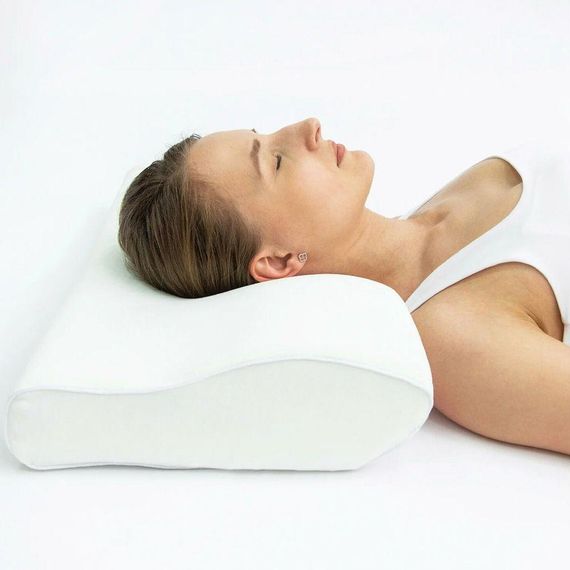 Ортопедична подушка для сну з ефектом пам'яті 50x29x10/7см, Memory Foam Pillow / Анатомічна подушка з піни для шиї | Зображення 5