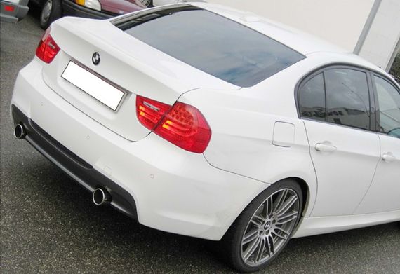 Задний диффузор DPT V-1 (для E90 M-Sport, Черный Глянец) для BMW 3 серия E-90/91/92/93 2005-2011 гг | Зображення 1