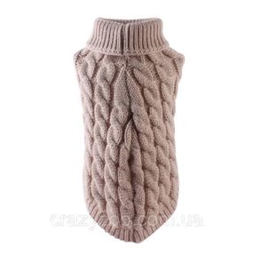 Свитер для собак и котов EcoToys Khaki L хаки A: 30 см B: 38 см C: 28 см 6952