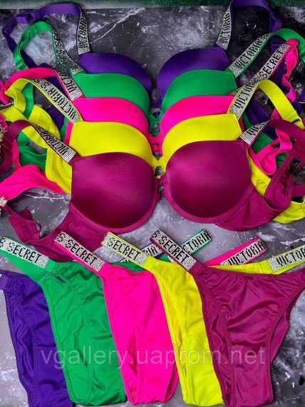 Комплект Victoria's Secret Very Sexy Push-up Bra & Rhinestone Shine Original, комплект зі стразами, Фіолетовий, 85C | Зображення 5