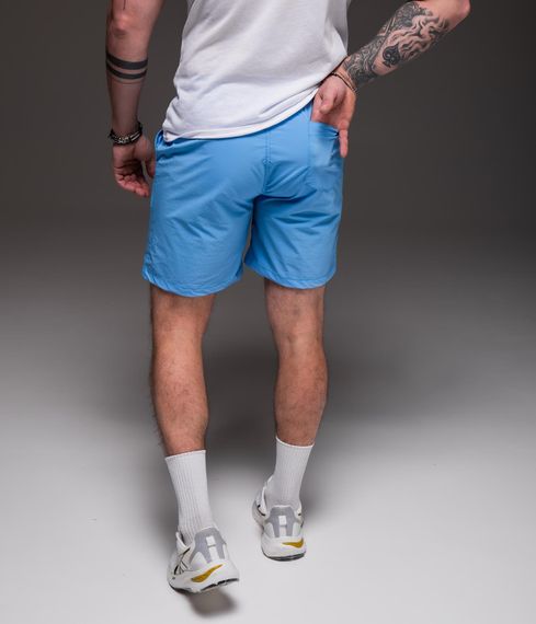 Мужские шорты из плащевки внутри с сеткой RA2031/1  цвет голубой, размер XL | Зображення 2