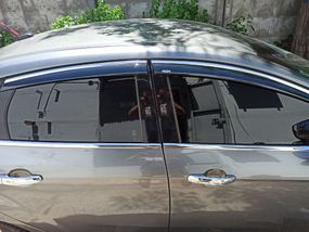 Ветровики с хромом (4 шт, Niken) HB и Sedan для Ford Focus III 2011-2017 гг