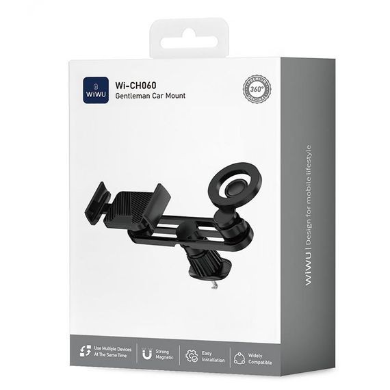 Автотримач WIWU Wi-CH060 Gentleman 2in1 (air outlet) Black | Зображення 4