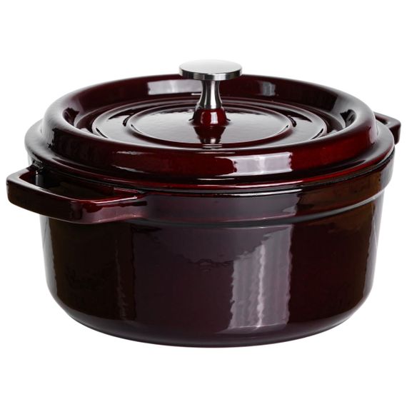 Кокотниця чавунна емальована 2,5 л, бургунді Yiwu HP-FLG-9 burgundy | Зображення 5