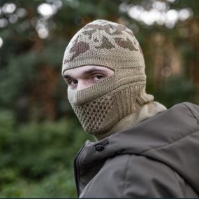 Шапка-Балаклава 2в1 Камуфляж ! Зимняя  Балаклава для Военных ЗСУ !   скидка