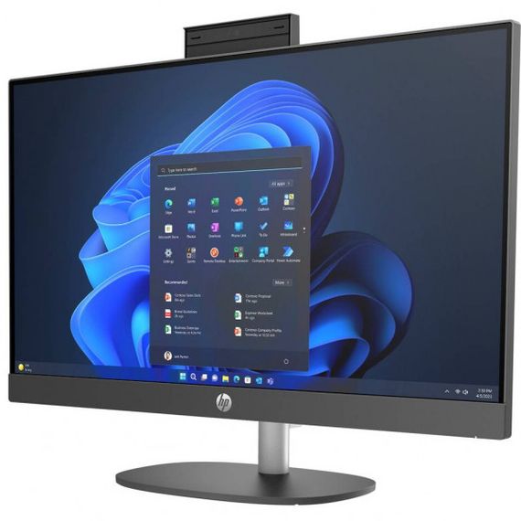 Комп'ютер персональний моноблок HP  245-G10 23.8' FHD IPS AG, AMD R3-7320U, 8GB, F512GB, UMA, WiFi, 2р, DOS, чорний (8T2S7ES) | Зображення 1