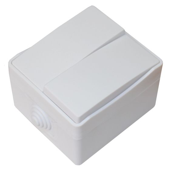 Выключатель наружная установка 2-кл. белый IP54 SURFACE Ny95001223 | Зображення 2