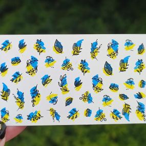 Патріотичний слайдер UA09 на водяній основі  (5x8см)