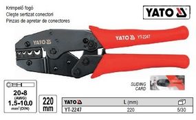 Клещи клищи обтискання наконечникив проводив l=220 мм YATO Польща YT-2247