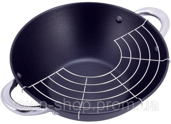Казан чугунный "Wok" 3.6л, с антипригарным покрытием и аромо-крышкой KM-4806MR | Зображення 6