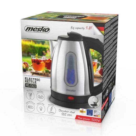 Електрочайник Mesko MS 1353 1.8 л сріблястий | Зображення 7