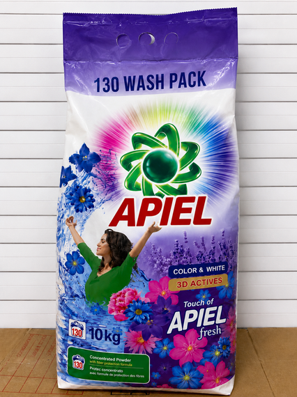 Пральний порошок сухий APIEL Color & White 10 кг (130 прань) 🧺✨  🌟 Чистота, свіжість та економія в одній упаковці!