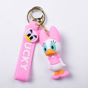 Дитячий брелок Поночка 4×6.5 (см) для ключів, на сумку і рюкзак Рожевий HP-55-23P