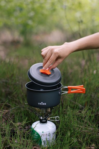 Казанок туристичний Tribe Pot 1л Alu алюмінієвий компактний, Похідний легкий казан трайб, Казанок для риболовлі та полювання | Зображення 9