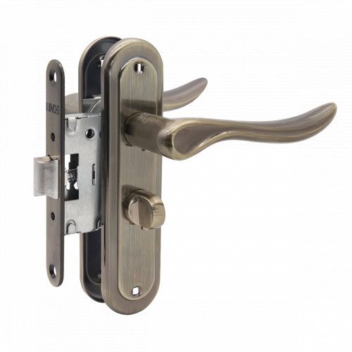 Комплект МВМ A-1295 WC: ручка на планці під WC з механізмом Стара бронза