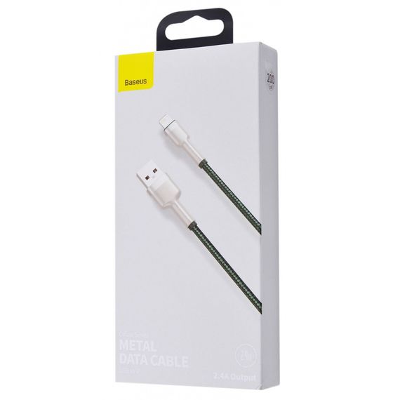 Кабель Baseus Cafule Metal Lightning 2.4A (2m) black | Зображення 1