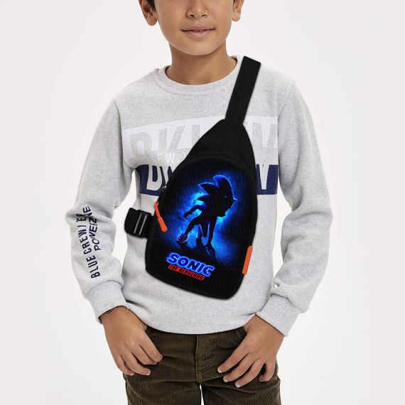 Сумка через плече дитяча Супер Сонік 29х17 см сумка слінг для хлопчика (02197)