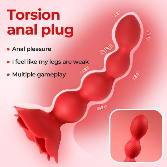 Анальний стимулятор - Rose Rotating Anal Beads | Зображення 7