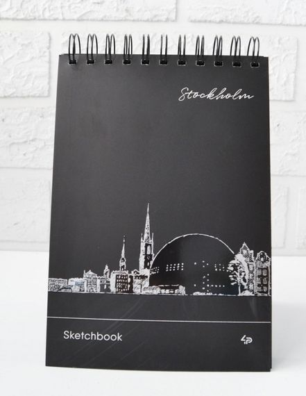 Скетчбук 4Profi Black sketch book Stockholm А5 30 листов черная бумага 903214