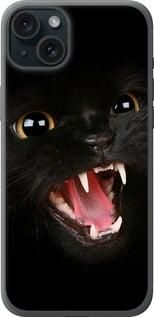 Чохол на iPhone 15 Plus Чорна кішка із силікону FCh_015118
