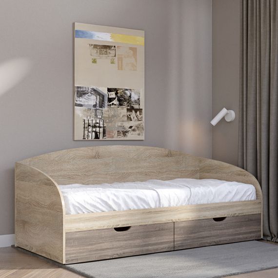 Ліжко односпальне Еверест Комфорт 80х190 см сонома/трюфель (EVR-2097) | Зображення 1