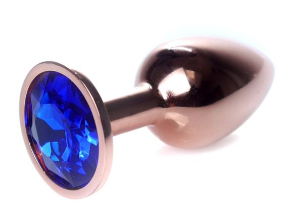 Анальний затор Boss Series - Jewellery Red Gold PLUG Dark Blue S, BS6400114 sexstyle | Зображення 2