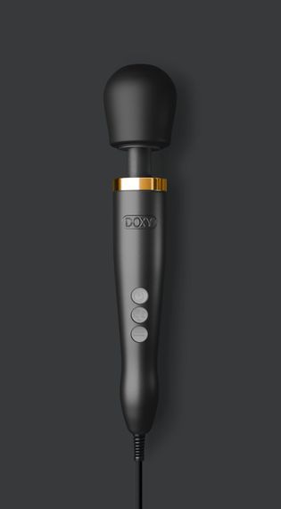 Преміальний вібромасажер DOXY Die Cast матово-чорний, з покриттям із 24-каратного золота | Зображення 3