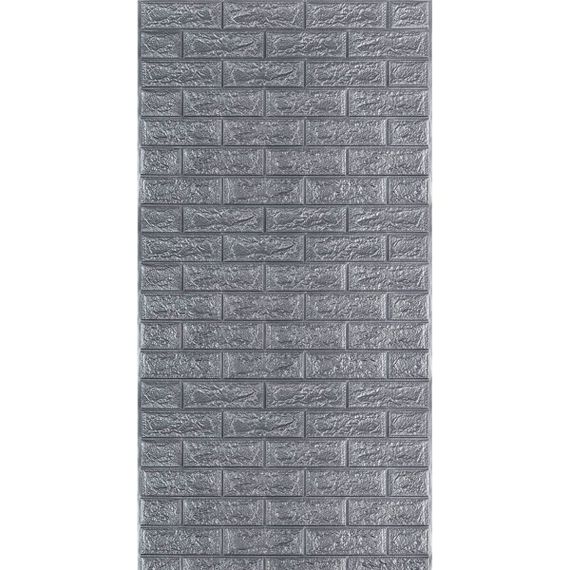 R017-2 Панель стінова в рулоні 3D 700мм*3,08м*2мм сіра цегла (D) SW-00002535