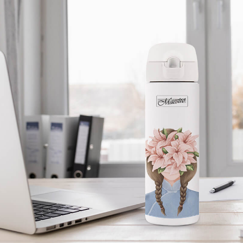 Термочашка 400мл Є носик для пиття нержавіюча сталь Maestro MR-1634-B | Зображення 2
