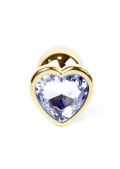 Анальна пробка - Jewellery Gold Heart Plug Clear Sex Aura | Зображення 1