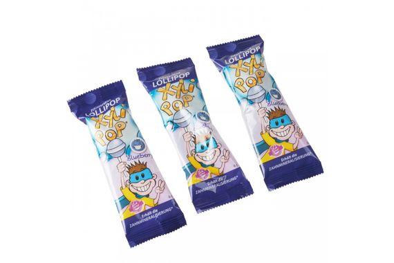 Льодяник з ксилітолом на паличці Miradent Xylipop, зі смаком чорниці | Зображення 1